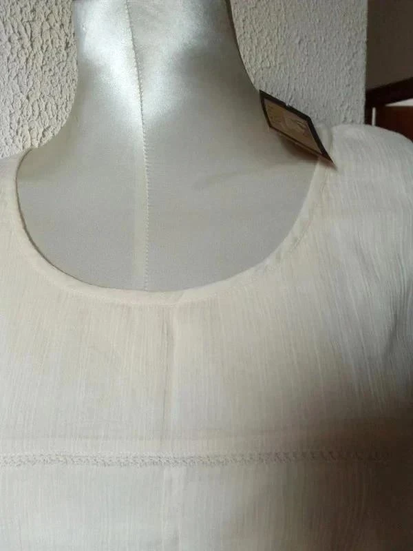 Vestido verão estilo boêmio sem mangas em voile cru da marca Tera Bora Tamanho 38 – photo 3